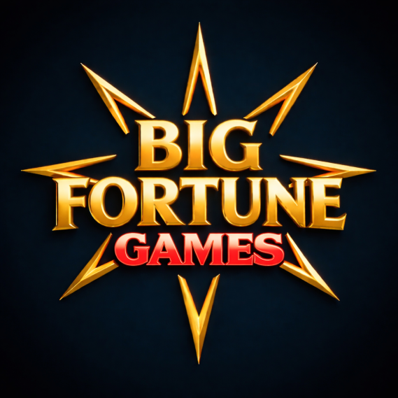 Big Fortune Games Logo for Big Fortune Games featuring bold golden text with a starburst design.